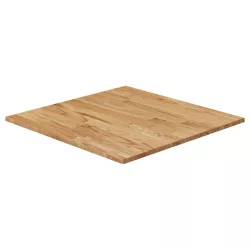   világosbarna kezelt tömör tölgyfa négyzet asztallap 70x70x1,5cm