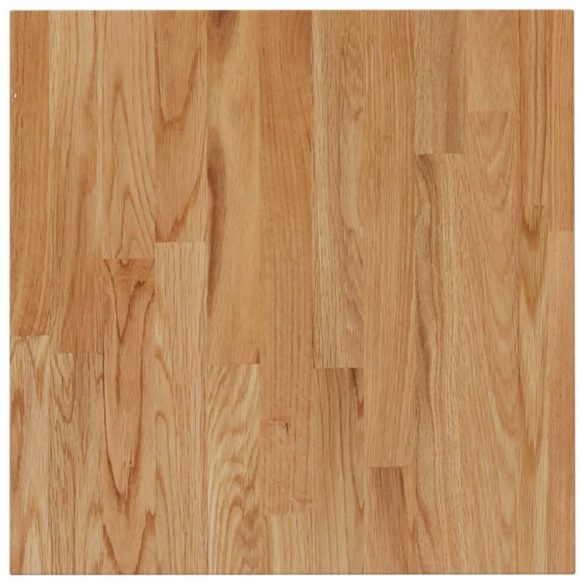 világosbarna kezelt tömör tölgyfa négyzet asztallap 70x70x1,5cm