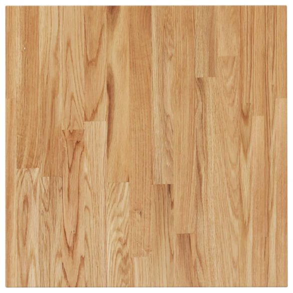 világosbarna kezelt tömör tölgyfa négyzet asztallap 80x80x1,5cm