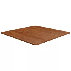   sötétbarna kezelt tömör tölgyfa négyzet asztallap 80x80x1,5cm