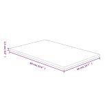 sötétbarna kezelt tömör fa fürdőszobai pult 60 x 40 x 1,5 cm