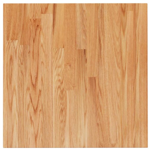 világosbarna kezelt tömör tölgyfa négyzet asztallap 50x50x2,5cm