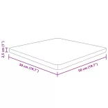 sötétbarna kezelt tömör tölgyfa négyzet asztallap 50x50x2,5cm