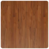 sötétbarna kezelt tömör tölgyfa négyzet asztallap 80x80x2,5cm