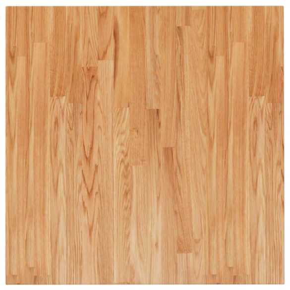 világosbarna kezelt tömör tölgyfa négyzet asztallap 70x70x4 cm