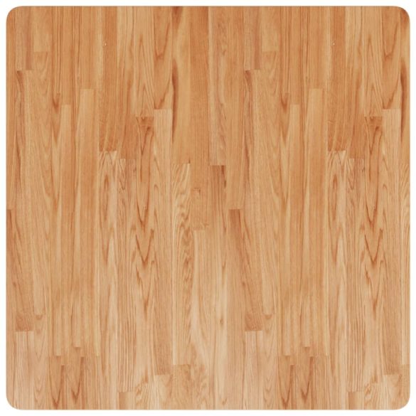 világosbarna kezelt tömör tölgyfa négyzet asztallap 80x80x4 cm