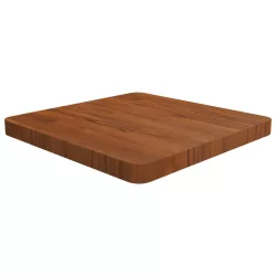   sötétbarna kezelt tömör tölgyfa négyzet asztallap 50x50x4cm