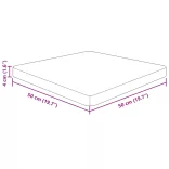 sötétbarna kezelt tömör tölgyfa négyzet asztallap 50x50x4cm