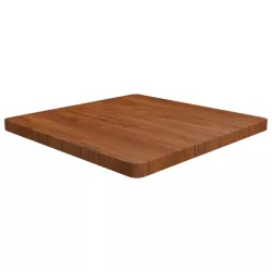   sötétbarna kezelt tömör tölgyfa négyzet asztallap 70x70x4cm