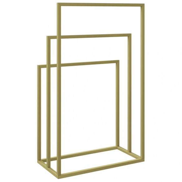 aranyszínű vas szabadon álló törölközőtartó 48 x 24 x 79 cm
