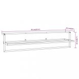 fehér vas törölközőtartó 95 x 25 x 22 cm