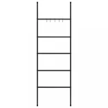 5 szintes fekete vas törölközőtartó létra 58 x 175 cm