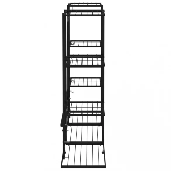 fekete vas virágtartó állvány 94,5 x 25 x 89 cm