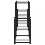 fekete vas virágtartó állvány 83 x 25 x 60 cm