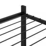 fekete vas virágtartó állvány kerekekkel 83 x 25 x 63,5 cm