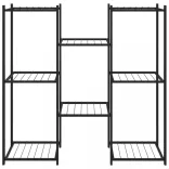 fekete vas virágtartó állvány 83 x 25 x 80 cm