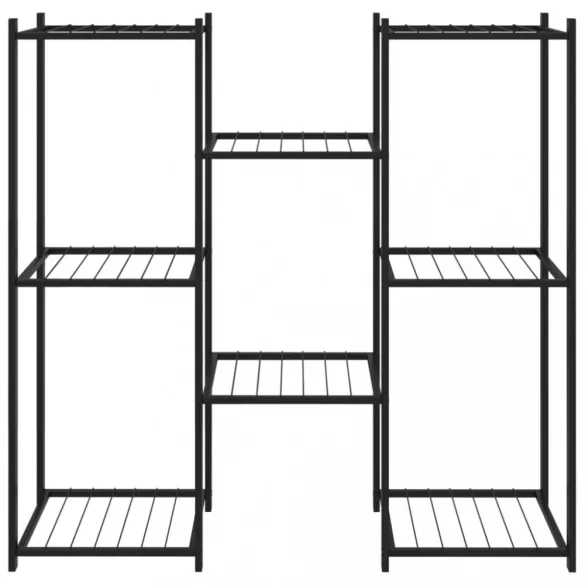 fekete vas virágtartó állvány 83 x 25 x 80 cm
