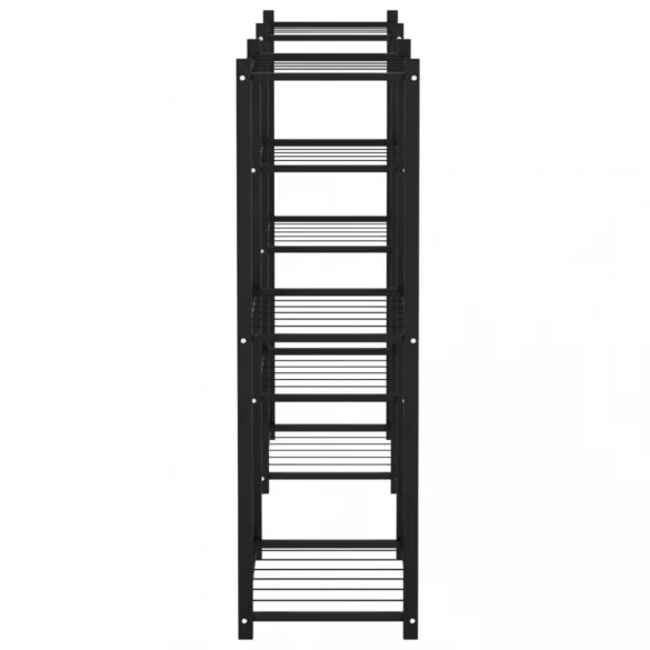 fekete vas virágtartó állvány 83 x 25 x 80 cm