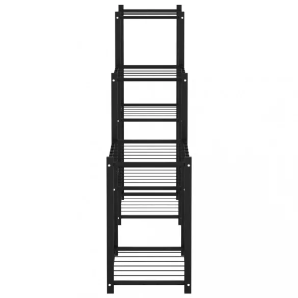 fekete vas virágtartó állvány 83 x 25 x 80 cm