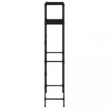 2 szintes fekete vas mosógép feletti tárolóállvány 69x28x143 cm