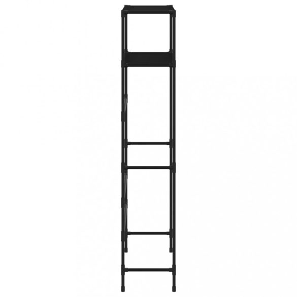 2 szintes fekete vas mosógép feletti tárolóállvány 69x28x143 cm