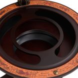 barna földgömb alakú tömör eukaliptuszfa bárszekrény/bortartó