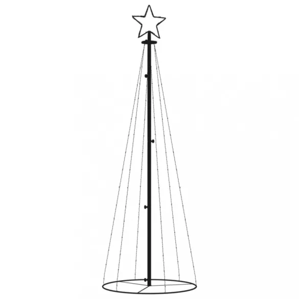 kúp alakú karácsonyfa 108 hideg fehér LED-del 70 x 180 cm