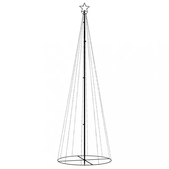 kúp alakú karácsonyfa 310 meleg fehér LED-del 100 x 300 cm