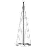 kúp alakú karácsonyfa 732 színes LED-del 160 x 500 cm