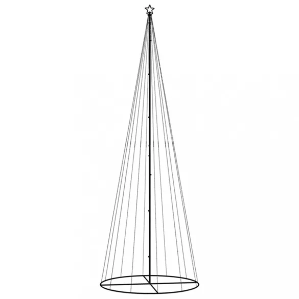 kúp alakú karácsonyfa 732 színes LED-del 160 x 500 cm