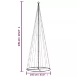kúp alakú karácsonyfa 732 színes LED-del 160 x 500 cm