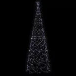 kúp alakú karácsonyfa 1400 hideg fehér LED-del 160 x 500 cm