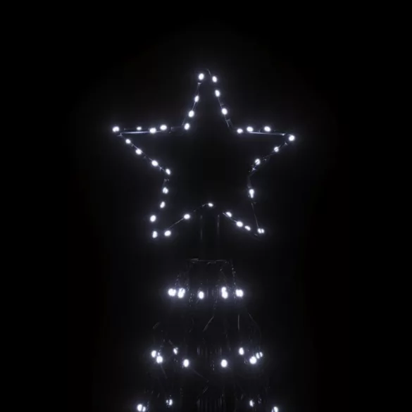 kúp alakú karácsonyfa 1400 hideg fehér LED-del 160 x 500 cm