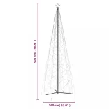 kúp alakú karácsonyfa 1400 hideg fehér LED-del 160 x 500 cm