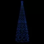 kúp alakú karácsonyfa 1400 kék LED-del 160x500 cm