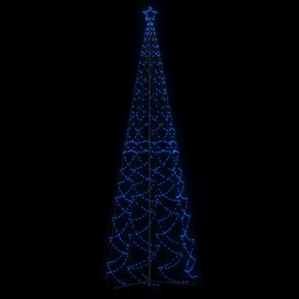 kúp alakú karácsonyfa 1400 kék LED-del 160x500 cm