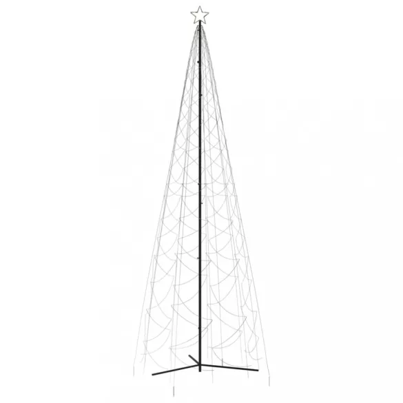 kúp alakú karácsonyfa 1400 meleg fehér LED-del 160 x 500 cm