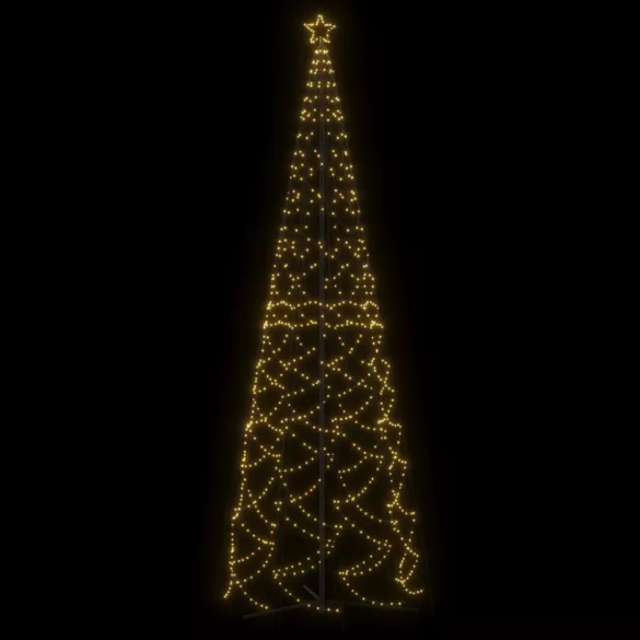 kúp alakú karácsonyfa 1400 meleg fehér LED-del 160 x 500 cm