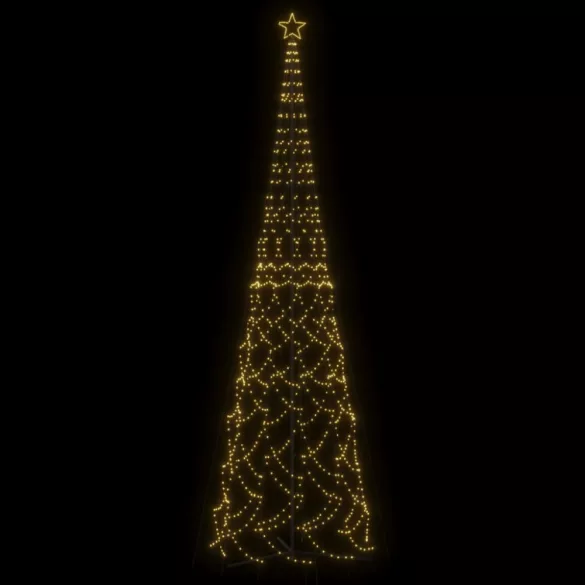 kúp alakú karácsonyfa 3000 meleg fehér LED-del 230 x 800 cm