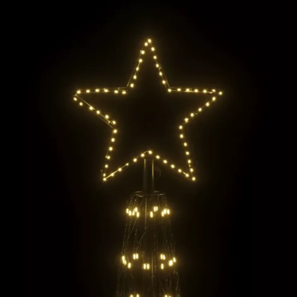 kúp alakú karácsonyfa 3000 meleg fehér LED-del 230 x 800 cm