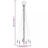 hideg fehér fényű karácsonyfa tüskével 108 LED-del 180 cm