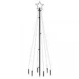 színes fényű karácsonyfa tüskével 108 LED-del 180 cm