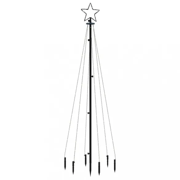 színes fényű karácsonyfa tüskével 108 LED-del 180 cm