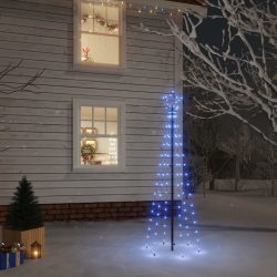 kék fényű karácsonyfa tüskével 108 LED-del 180 cm