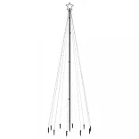 meleg fehér fényű karácsonyfa tüskével 310 LED-del 300 cm