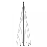 karácsonyfa cövekkel 732 hideg fehér LED-del 500 cm