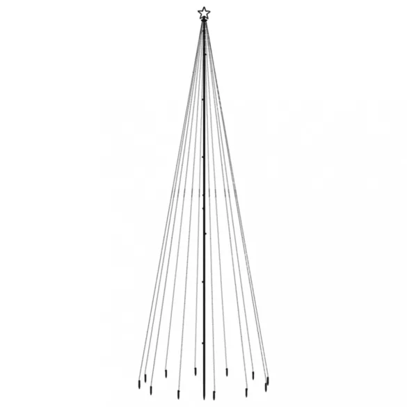 karácsonyfa cövekkel 732 hideg fehér LED-del 500 cm