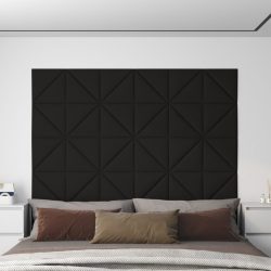 12 db fekete szövet fali panel 30x30 cm 0,54 m²