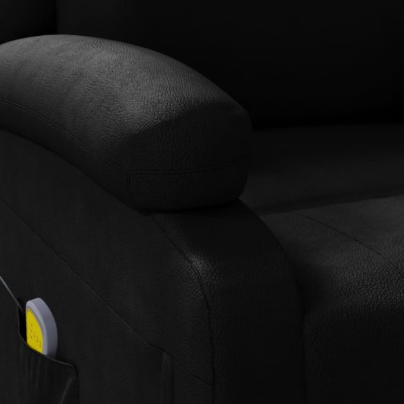 fekete műbőr masszázsfotel