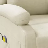 krémszínű műbőr masszázsfotel